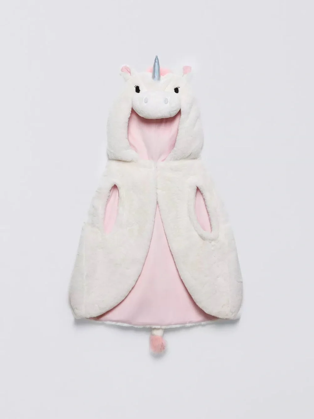 Zara Faux Fur Unicorn Cape Halloween Costume